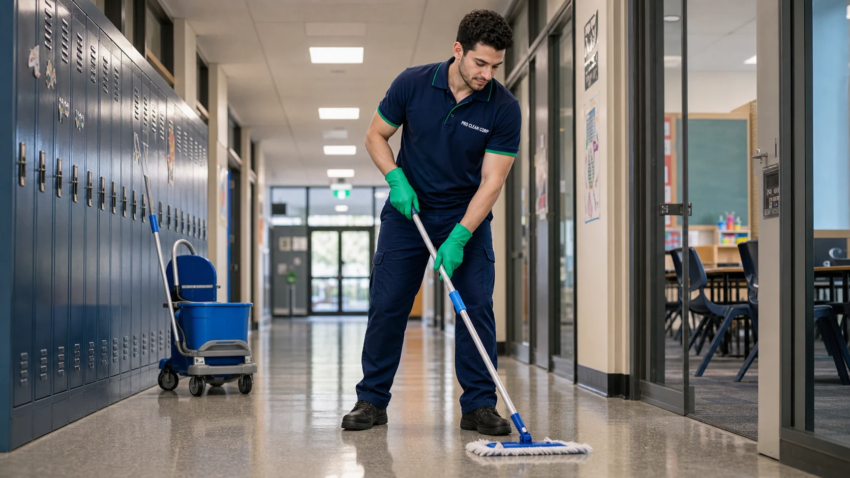 School Cleaning commercial cleaning services in Newtown